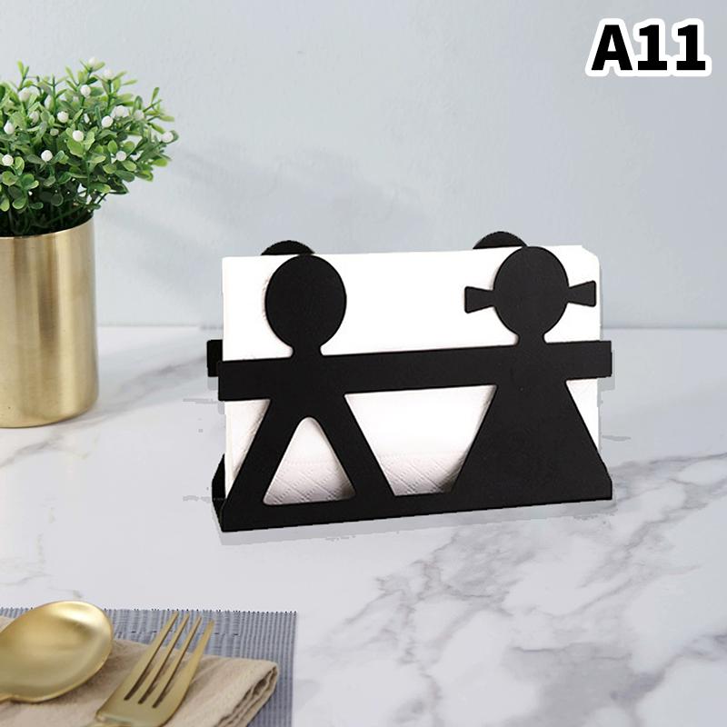 1Pc Elegant Iron Art Tissue Box Homestay Napkin Holder Kitchen Dining Tabletop Accessory For Home And Restaurant Use