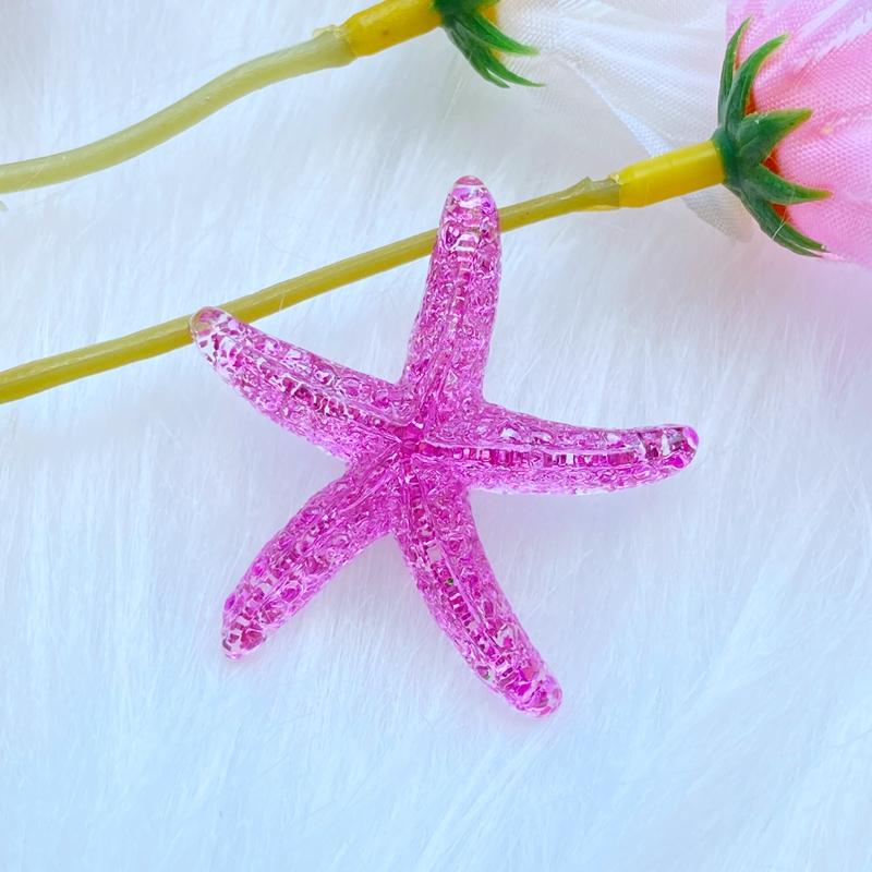 10Pcs New Cute Shining Starfish Flat Back Resin Cabochons Scrapbooking DIY Jewelry Craft Decoration Accessorie Q69