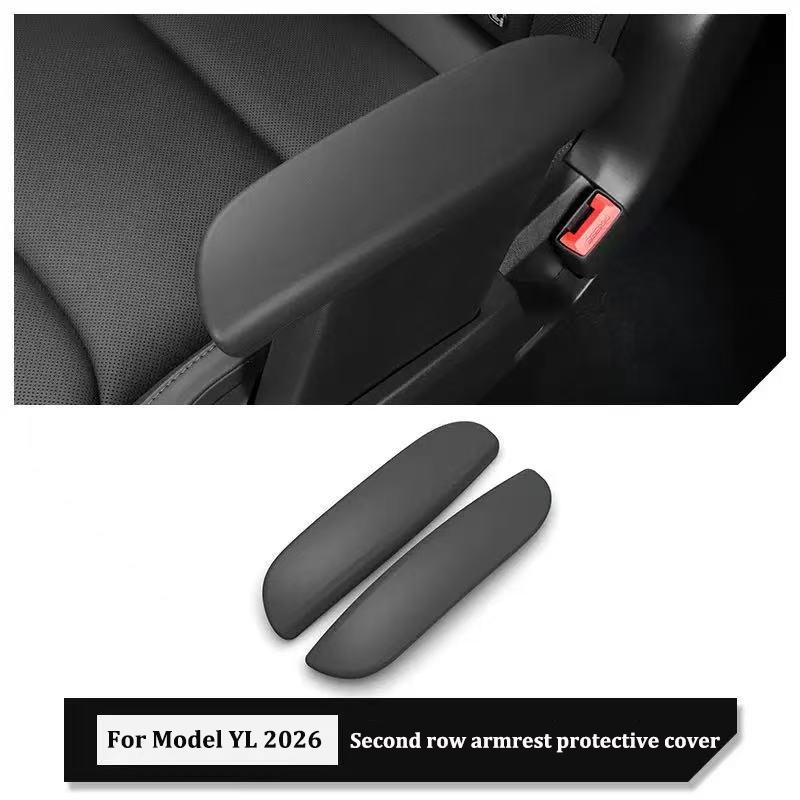 For Tesla Model YL 6 Seat Center Console Armrest Box Protect Cover Second Row Armrest Elbow Support Anti-Scratch Protection Case