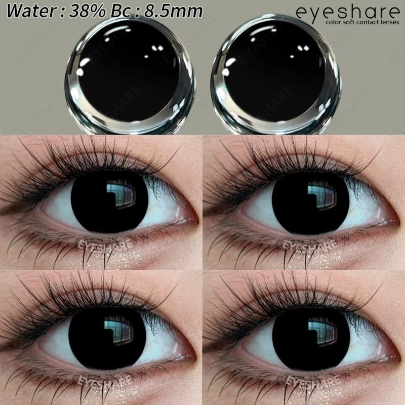 

EYESHARE 1 пара Хэллоуин Косплей Контактные линзы Черные Белые Сумасшедшие Хэллоуин Макияж глаз Контактные линзы Аниме Softlens
