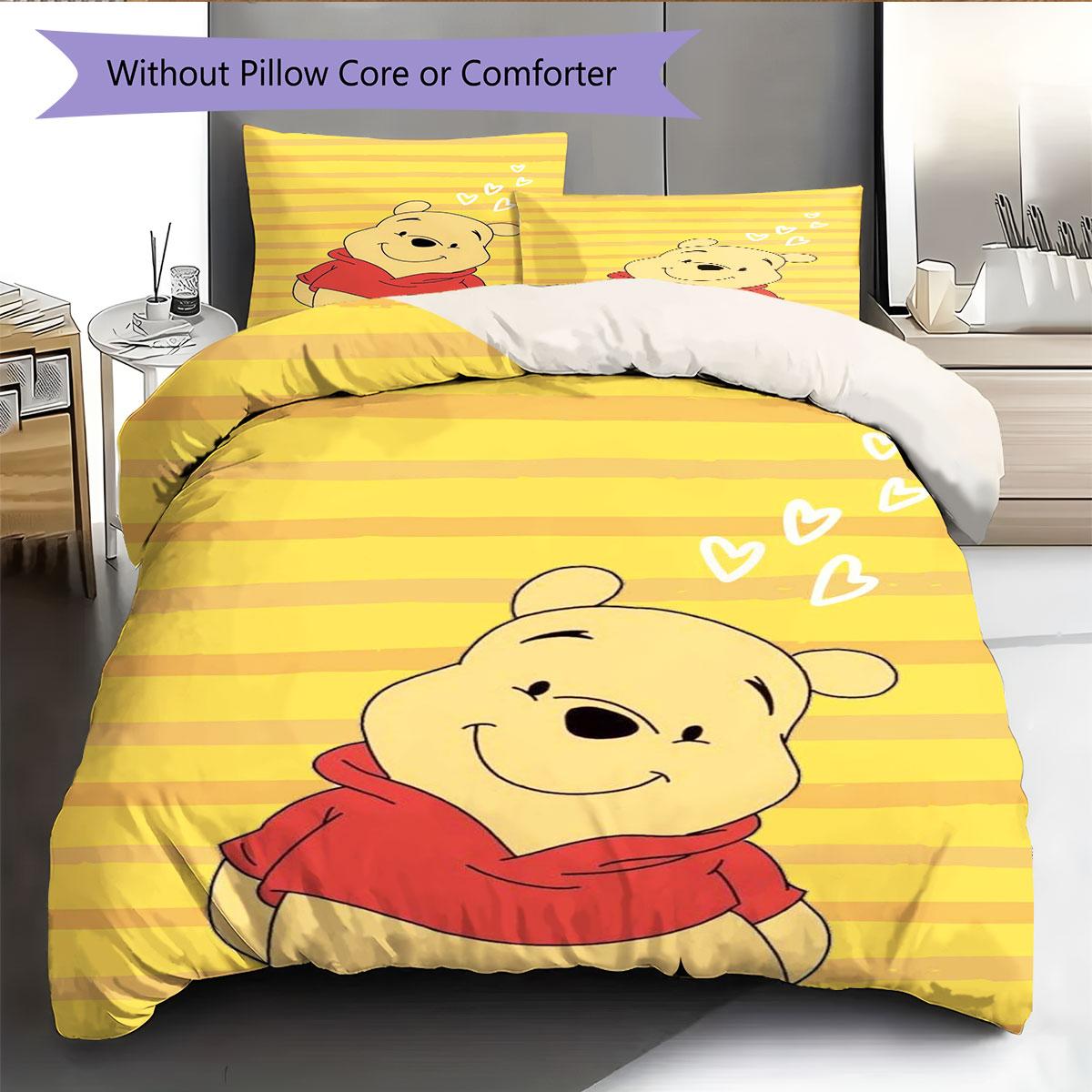 

This Cozy Bedding Set with Winnie The Pooh and Eeyore Print Is The Perfect Choice for Decorating A Child s Bedroom. 135x200cm