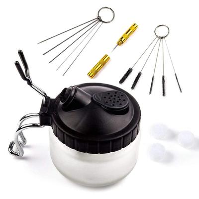 Airbrush Cleaner Airbrush Cleaning Cleaner Bottle with Airbrush Airbrush Airbrush Cleaning Repair Tool Airbrush Needle and Brush Set Pot, Bottle,