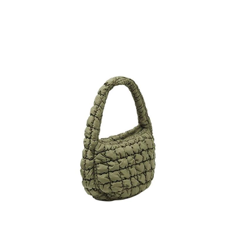 New COS Recycled Polyester One Shoulder Handbag Mini Women's Khaki Green 973537049