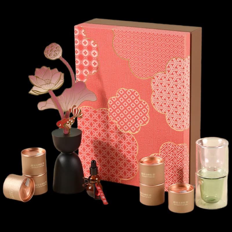 Elegant Chinese Glass Tea & Aroma Diffuser Gift Set