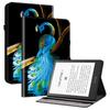 For Amazon Kindle Paperwhite (2024) Lærveske Mønstertrykt Støtte Nettbrettdeksel med Kortlommer