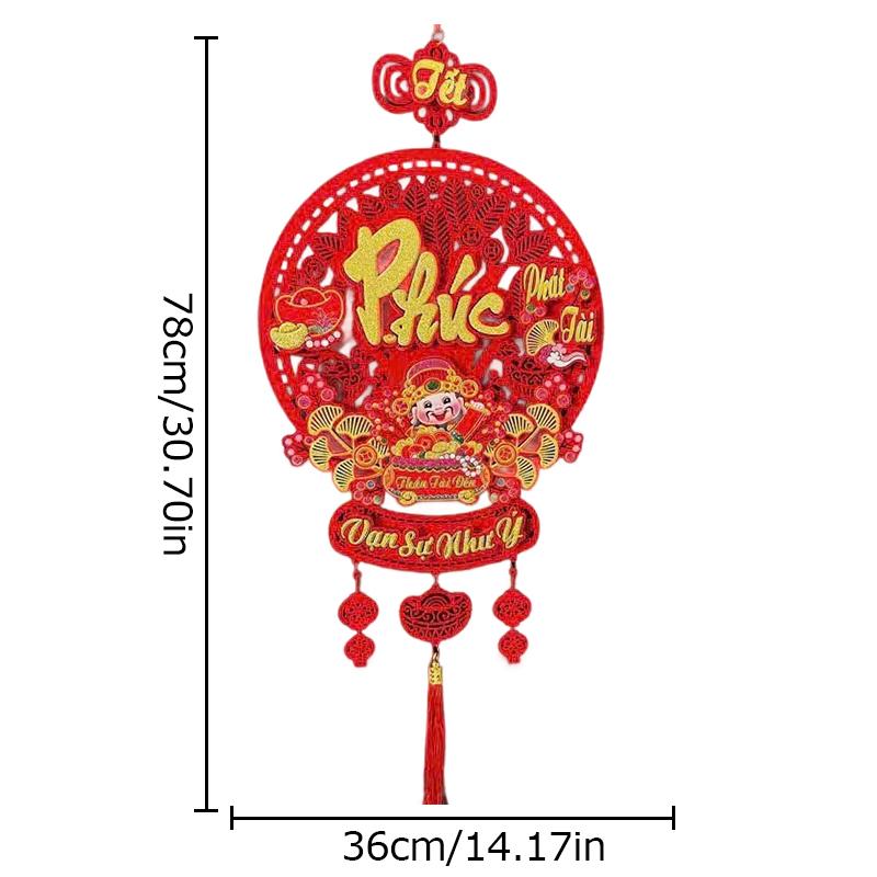 1PC Hanging Spring Festival Lunar New Year Pendant Traditional Tassel Pendant Ornament Gifts Good Lucky Charm 2025 Tet