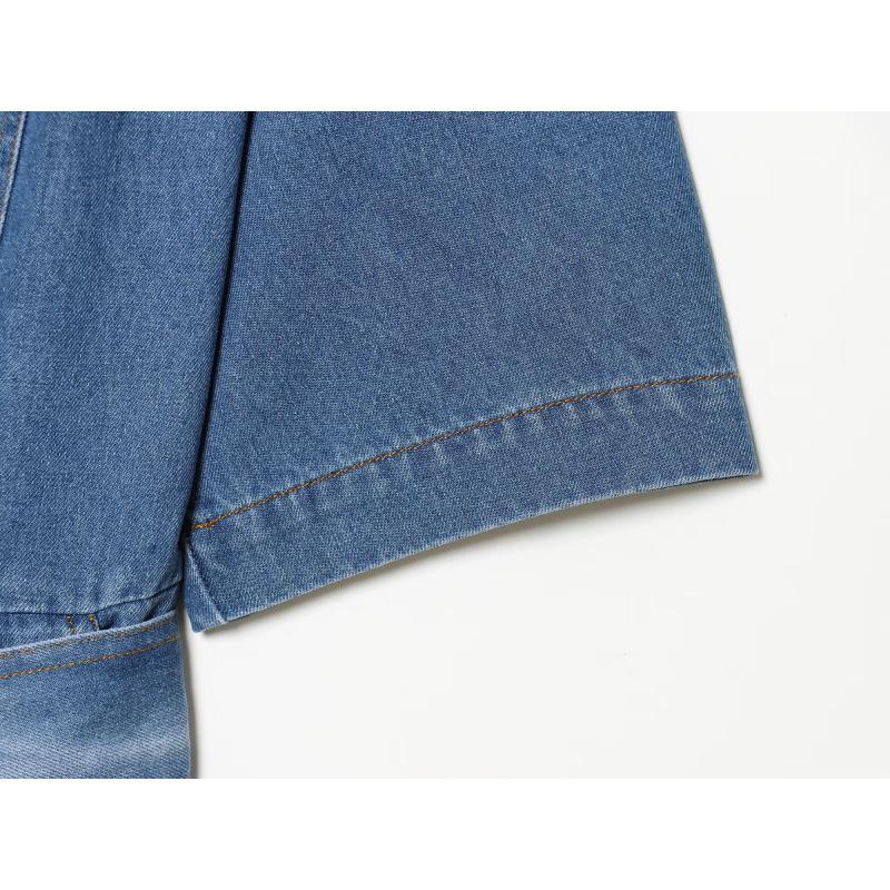 Handmade European & American Style Denim Shirt Dress - Women's 