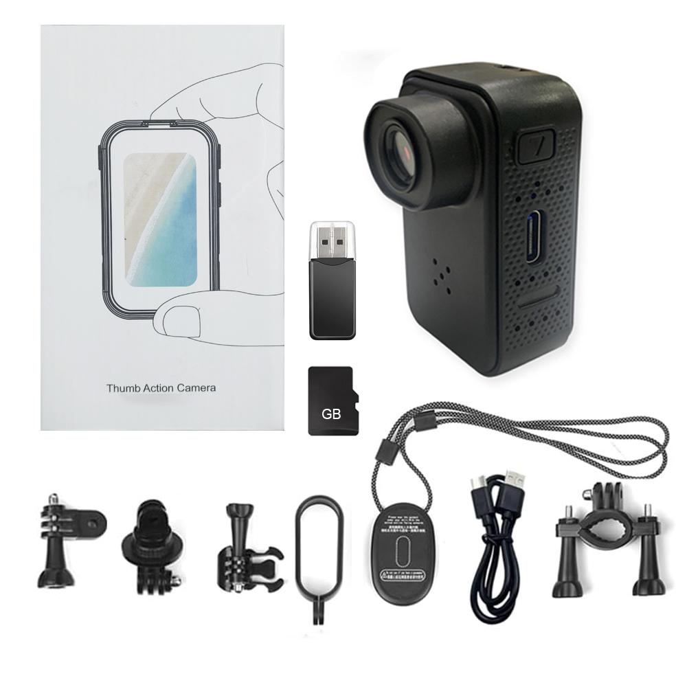 

New 1080P Sport Camera FHD With Long Battery Life Video Thumb Camera Sport Action Camerahelmet Motorcycles Cam Add 16G Card чорний