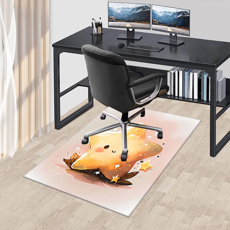 

1pc Anime Star Chair Mat - Cute Cartoon Design, Non-Slip Office Rug for Home Decor, Seasonal Gift, Suitable for Office and Living Room.H027 60cm by 90cm