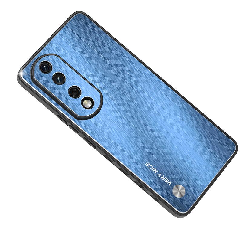 

Чохол для телефону з алюмінієвим сплавом із задньою частиною TPU для Honor 90. Протиударна матова кришка Blue