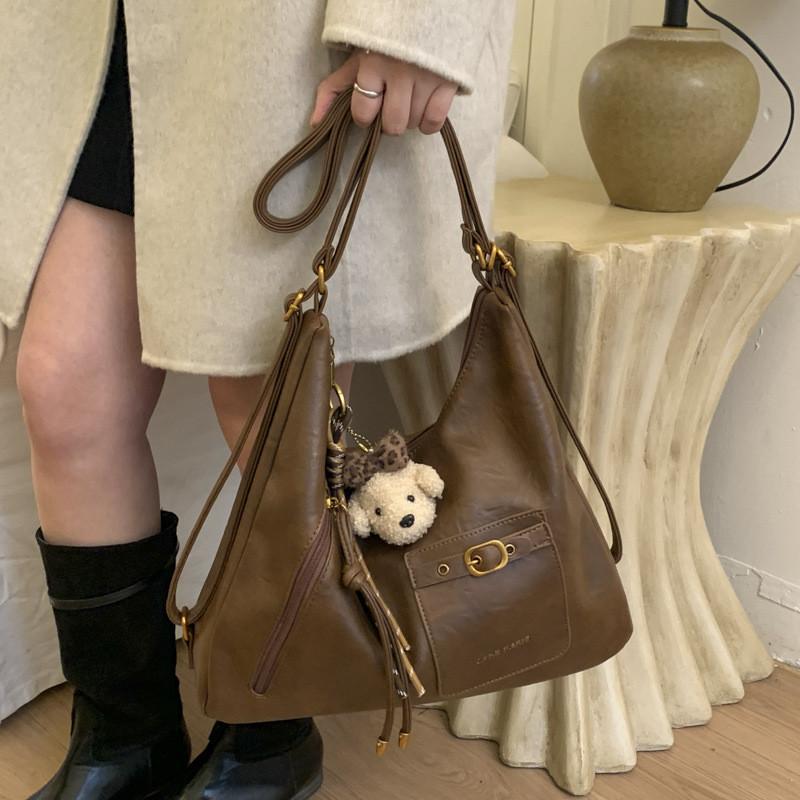 Urban Minimalist Pu Large Tote Bag With Zipper Closure For Daily Use