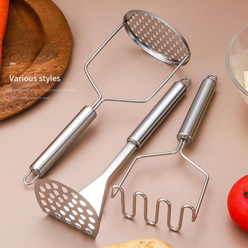 Stainless Steel Potato Masher Home Vegetable Press Mesh Manual Food Crusher for Sweet Pumpkin Avocado Kitchen Acceesories