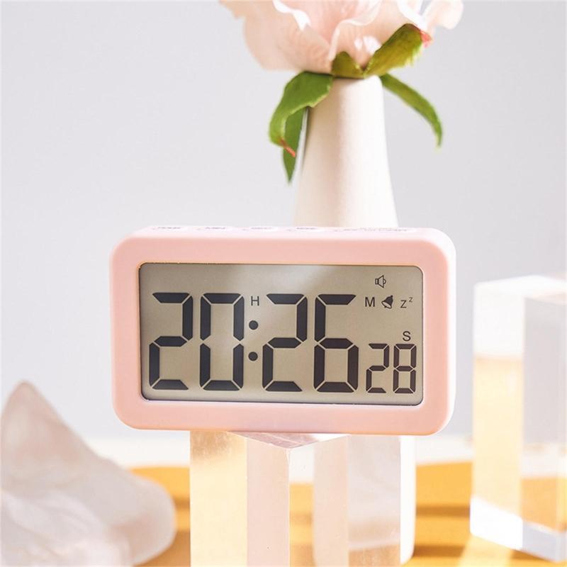 Elegant LCD Display Clock Digital Alarm Clock Fashionable Bedroom Alarm Clock