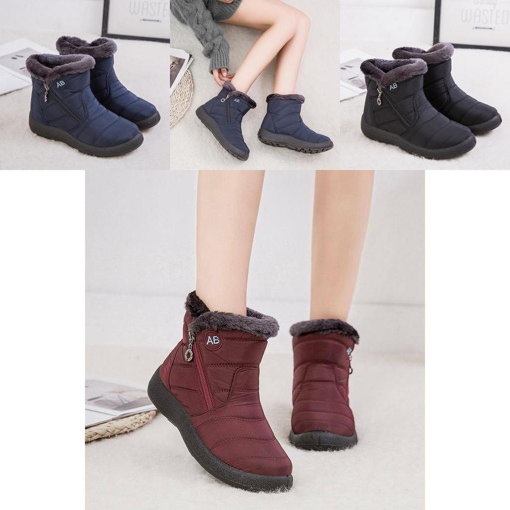 Stylish Womens Winter Warm Shoes Snow Boots With Soft Fur-lining Waterproof Design