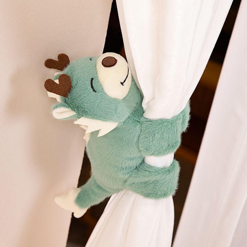 Capibara Plush Curtains Strap Fixed Pair of Decorative Dolls Bedroom Living Room Creative