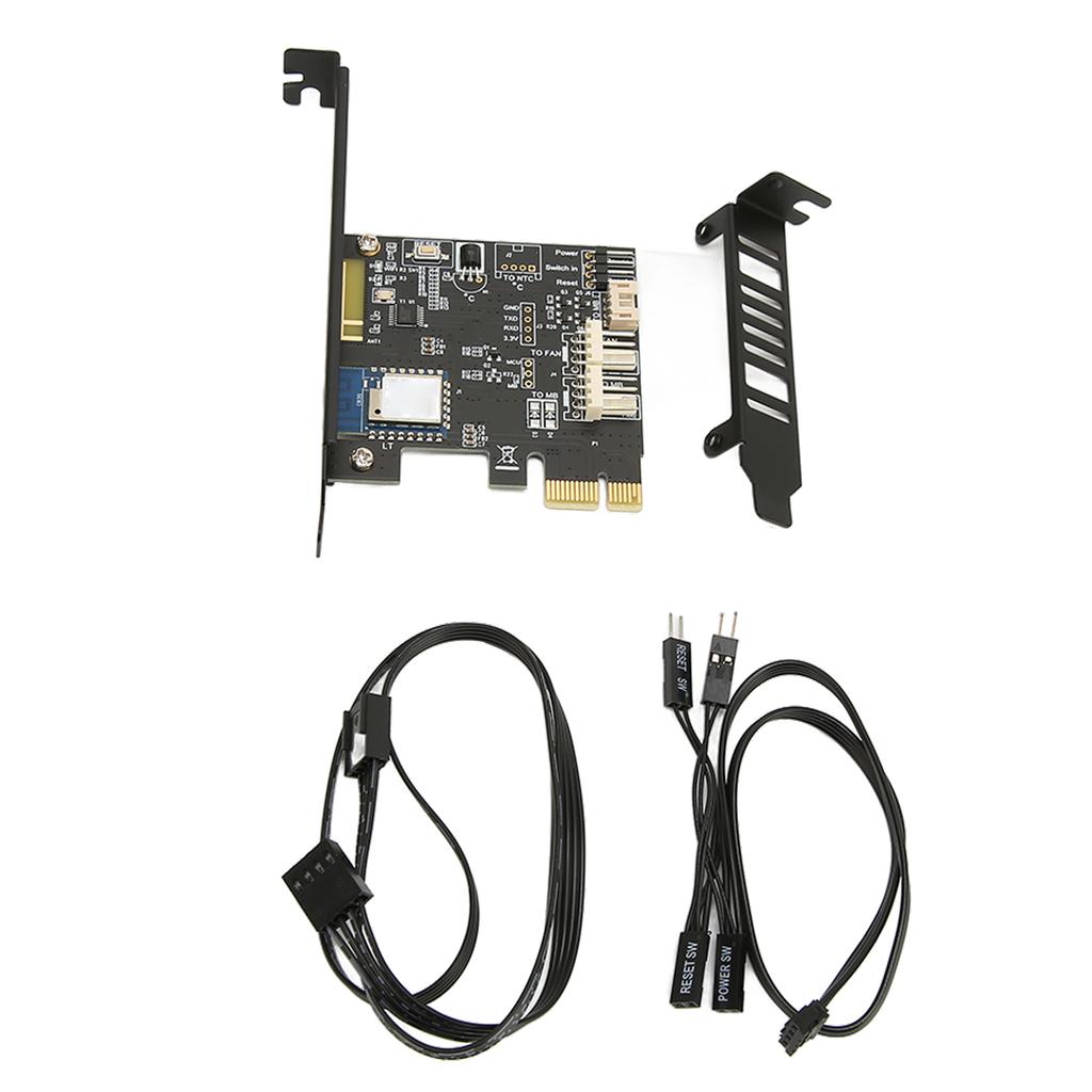 PC Remote Switch Card Remote Control Temperature Detection Fan Speed Support 2.4G PCIE 1X Interface