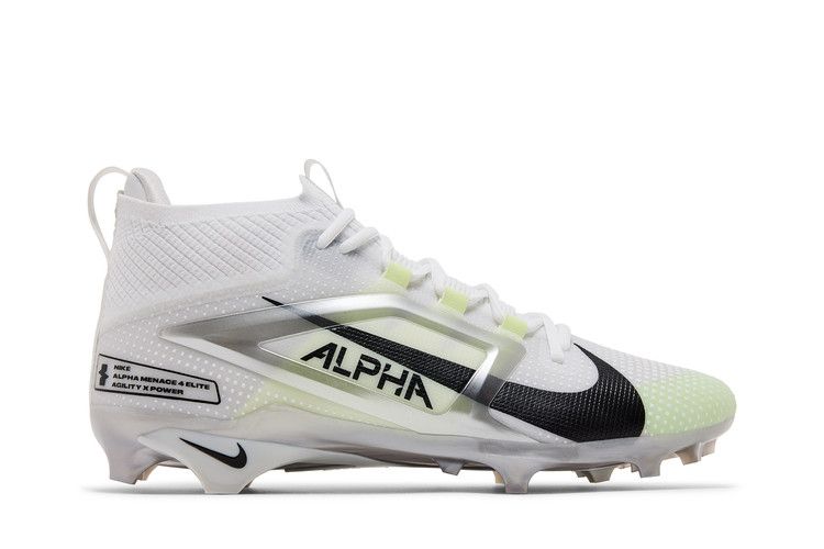 Scarpe da Ginnastica da Uomo Nike Alpha Menace 4 Elite Bianco Polvere di Fotone Nero Bianco/Argento Metallico/Polvere di Fotone/Nero