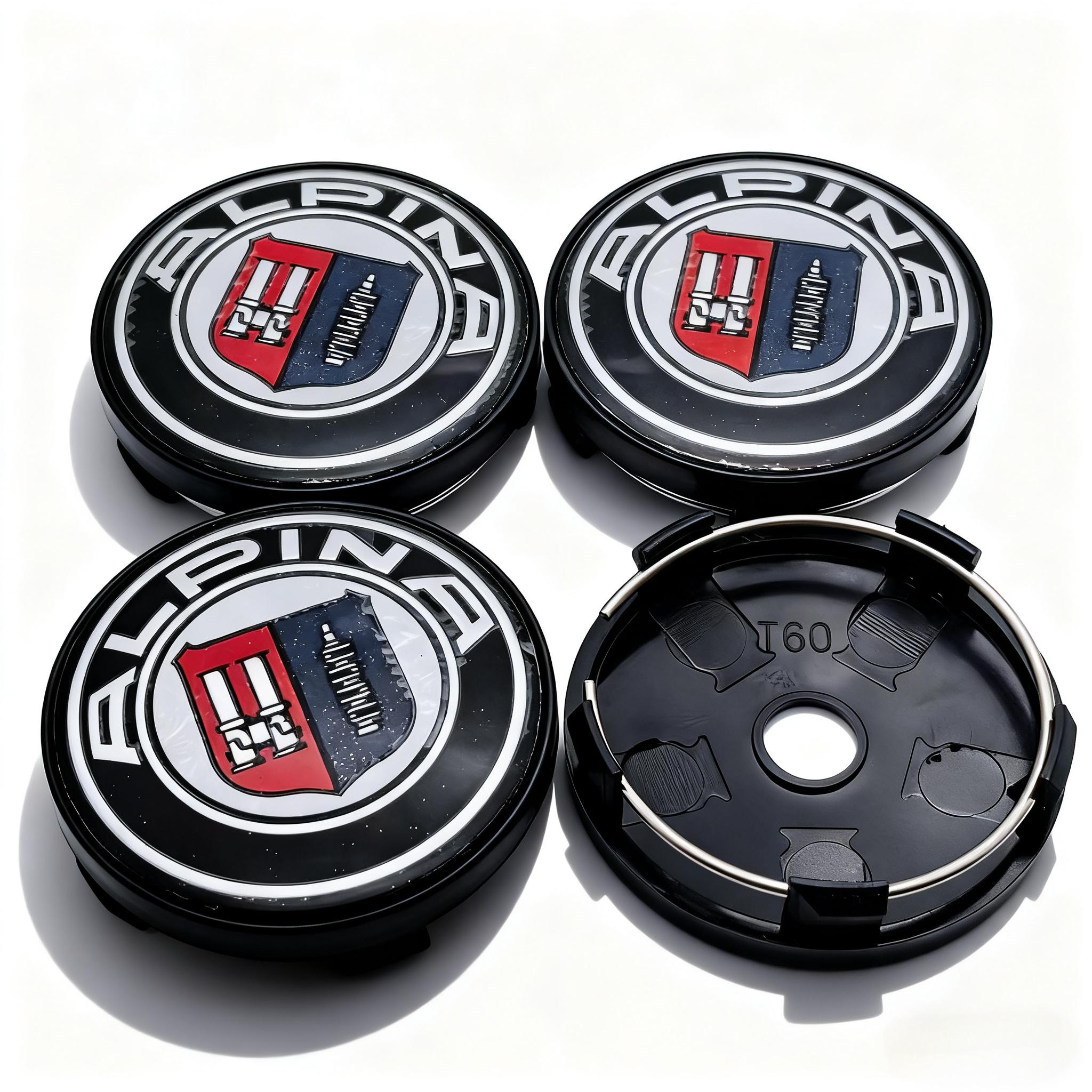 

4pcs Alpina Logo Emblem Car Wheel Center Caps 60MM 56MM Wheel Hub Cap Alpinas Badge Rim Hubcaps Cover Replace Car Accessories Alpina Badge&4pcs T60 Wheel Cap