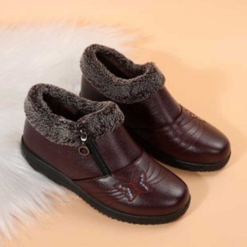 

Женские кожаные зимние утепленные водонепроницаемые удобные теплые непродуваемые легкие походные водонепроницаемые противоскользящие с толстой подошвой амортизирующие зимние ботинки 41 красный