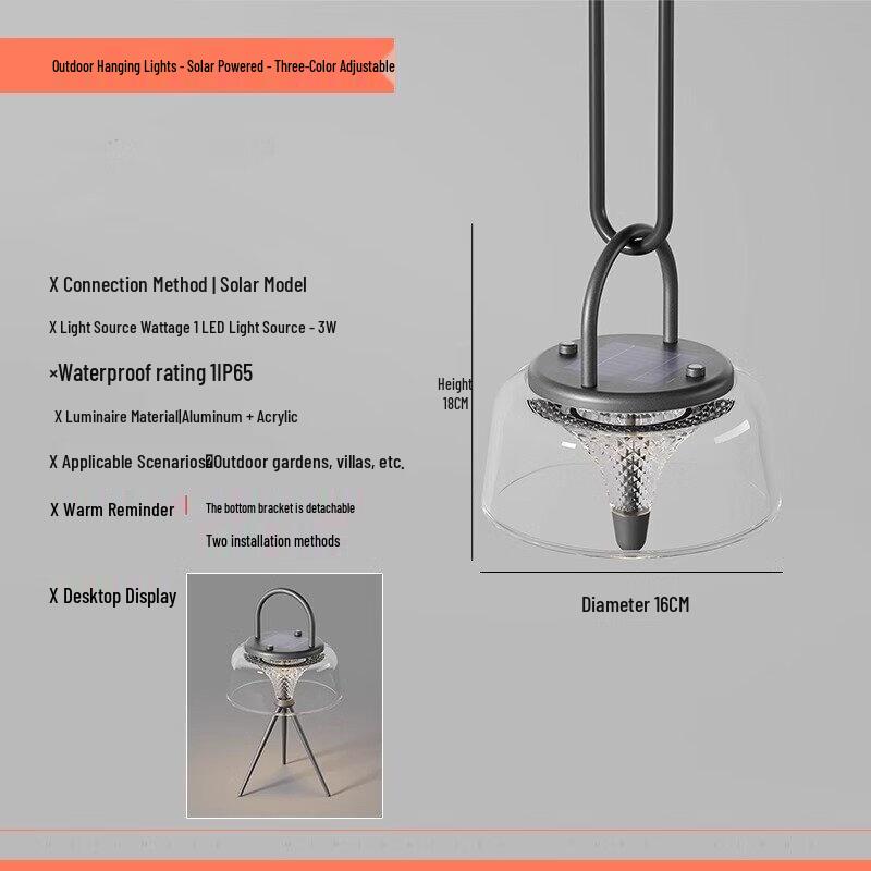Pailide Solar Dual-Use Outdoor Garden Light 16x18CM