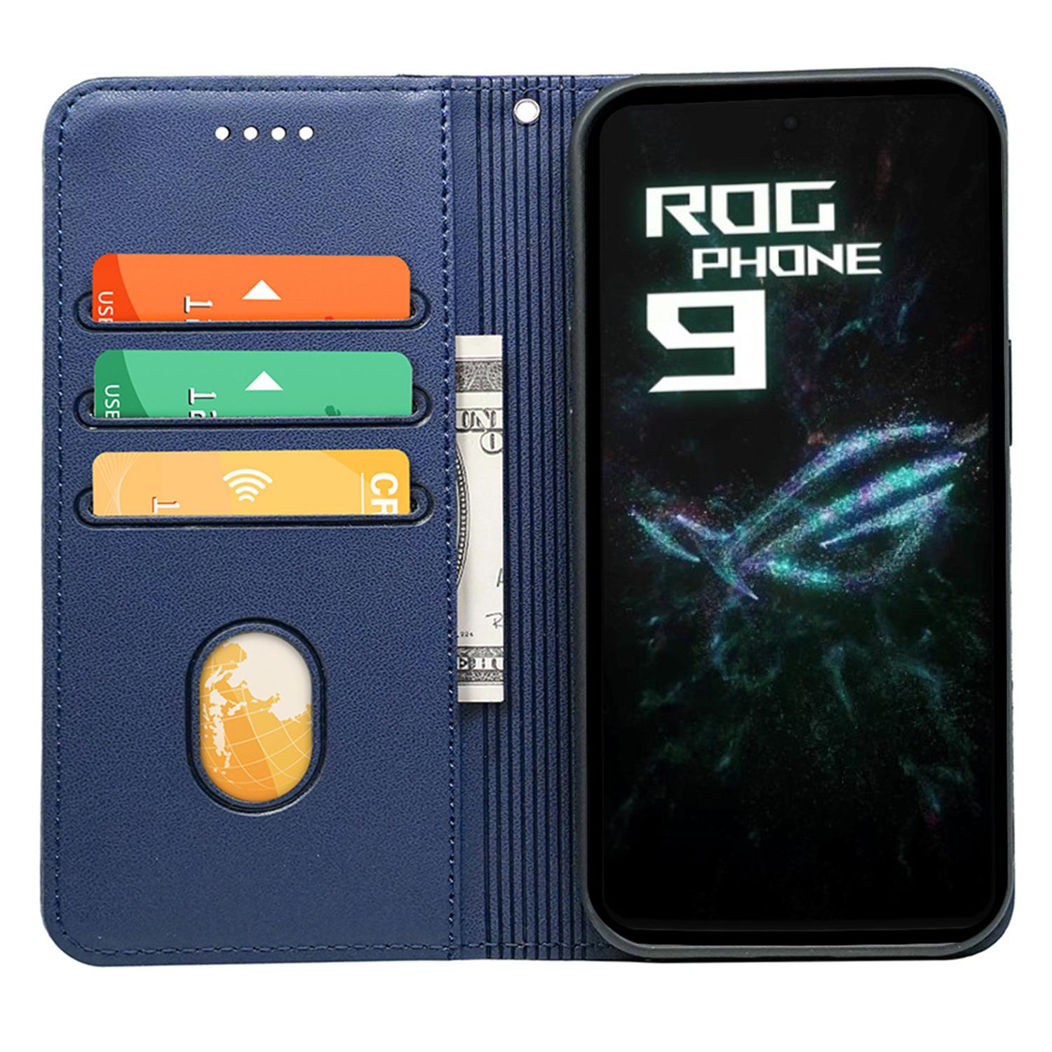 

HX01 For Asus ROG Phone 9 5G Wallet Case Magnetic Closing PU Leather Phone Cover Green
