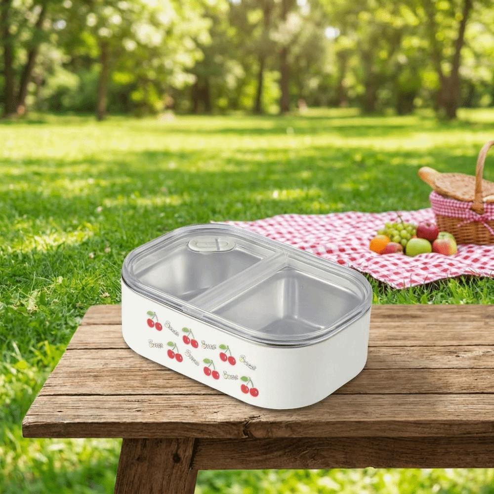 Cartoon Insulated Lunch Box Large Capacity Meal Container Stainless Steel Lunch Box  Outdoors