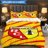 Racing Club De Lens Crest 3pcs Bedding,Including 1pc Duvet Cover And 2pcs Pillowcases Perfect for Christmas,Ideal for Bedroom, Dormitory