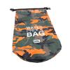 Saco Estanque Impermeável Poliéster PVC Leve Dobrável Portátil Enrolável Saco Estanque para Natação Camuflado Laranja 20L