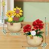 Non-Toxic Moc Flower Micro Building Block Diy Rose Sunflower Pot Bouquet Mini Diamond Model Brick Toy For Children Desk Decor.
