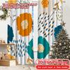 2pcs, 2D FLAT PRINTING Curtains (Without Rod) Floral Harmony(1) Holiday Halloween Christmas Printed Curtains Durable Polyester