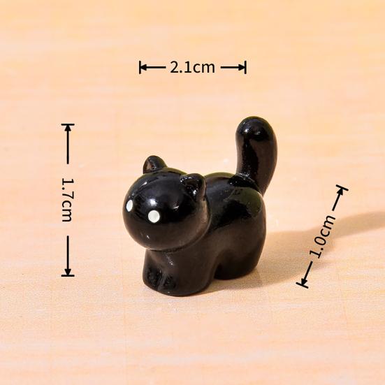 Mini Resin Animals Figurines Cute Tiny Cat Bear Elephant Turtle Dolphin Miniature Statue for Micro Fairy Garden Landscape Dollhouse Accessories