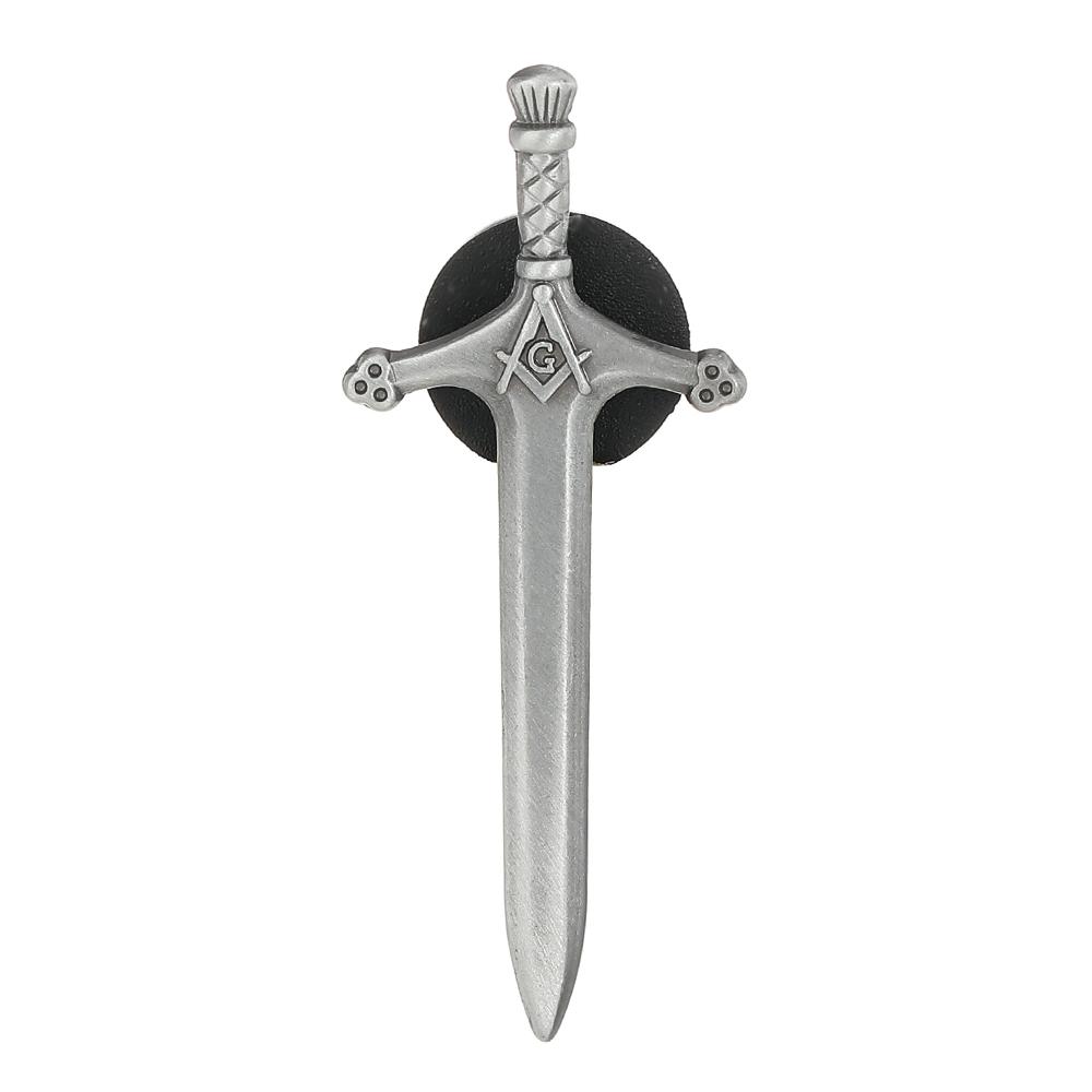 

3 Styles Vintage Masonic Emblem Sword Shaped Brooches Sun Lion Head Design Freemason Emblem Pins Mason Badge