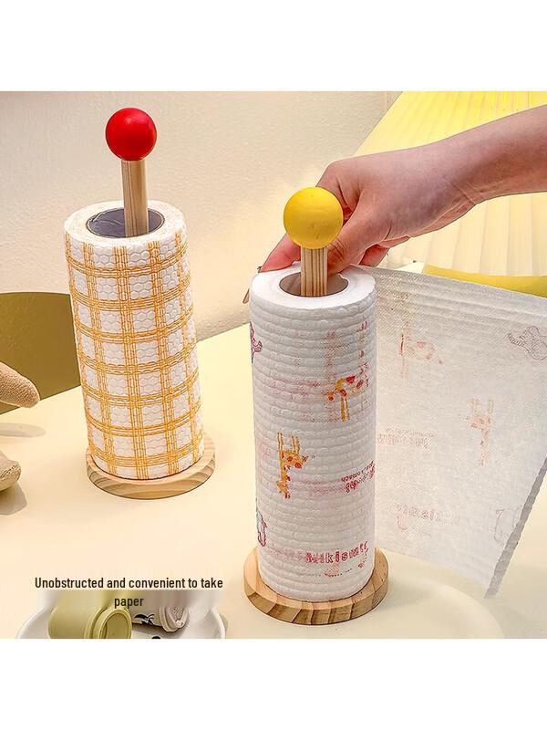 Wall-Mounted Wooden Kitchen Paper Towel Holder