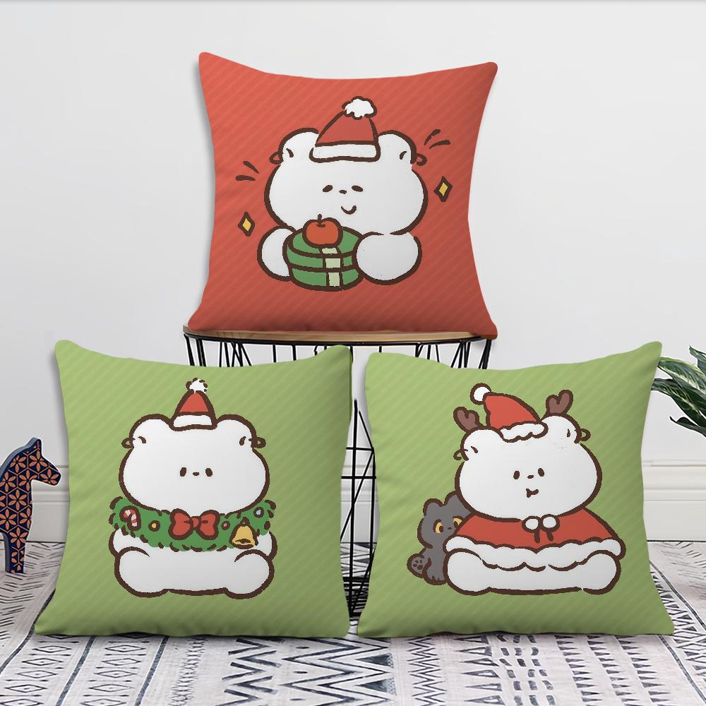 Christmas Cartoon Cute Kitten cushion cover Pillow Cover Decoration Room Home Sofa living Office Car Nordic Simplicity