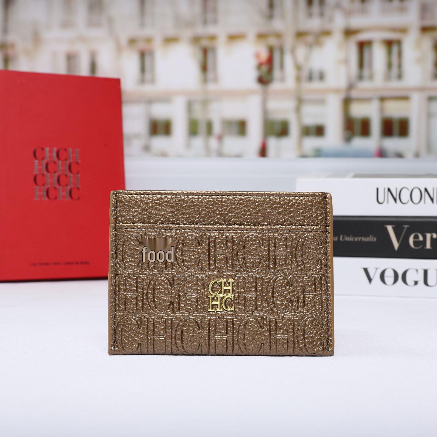 

CHHC Unisex Fashionable Coin & Card Holder - Genuine Texture, Letter Design, Classic Style 11cm x 8cm x 0.5cm; 80g