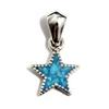 [World Accessories Carmelo] Star Pentagram Turquoise Silver Pendant - Women's & Men's Silver Pendant