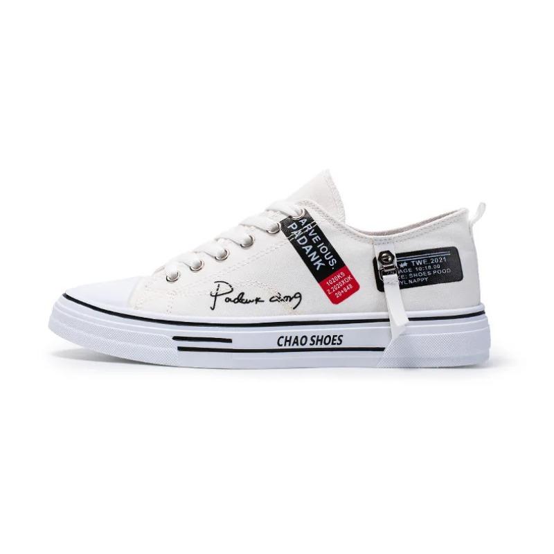 Letnie Męskie Trampki Płócienne Niskie Codzienne Oddychające Buty Nastolatki Modne Lekkie Młodzieżowe Streetwear Wygodne Obuwie