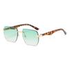 New European and American frameless square sunglasses, men's and women's trendy irregular sunglasses, retro street glasses s