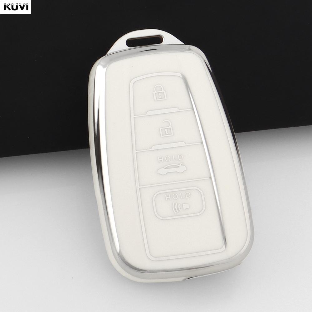 TPU Car Key Case Cover Shell For 4 Button Toyota Prius Camry Corolla CHR C-HR RAV4 Land Cruiser Prado Fob Keychain Accessories