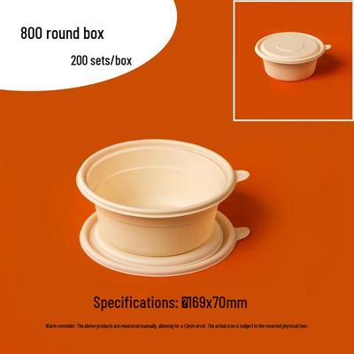 Biodegradable Disposable Round Takeaway Bowls with Lids