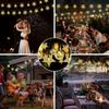 LED Solar String Lights Outdoor Waterproof Star Crystal Globe Lights with 8 Modes Garden Light for Patio Party Tree Decorations