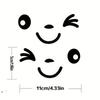2pcs Cute Cartoon Smiling Face Car Stickers For Motorcycle Truck Rearview Mirror Your