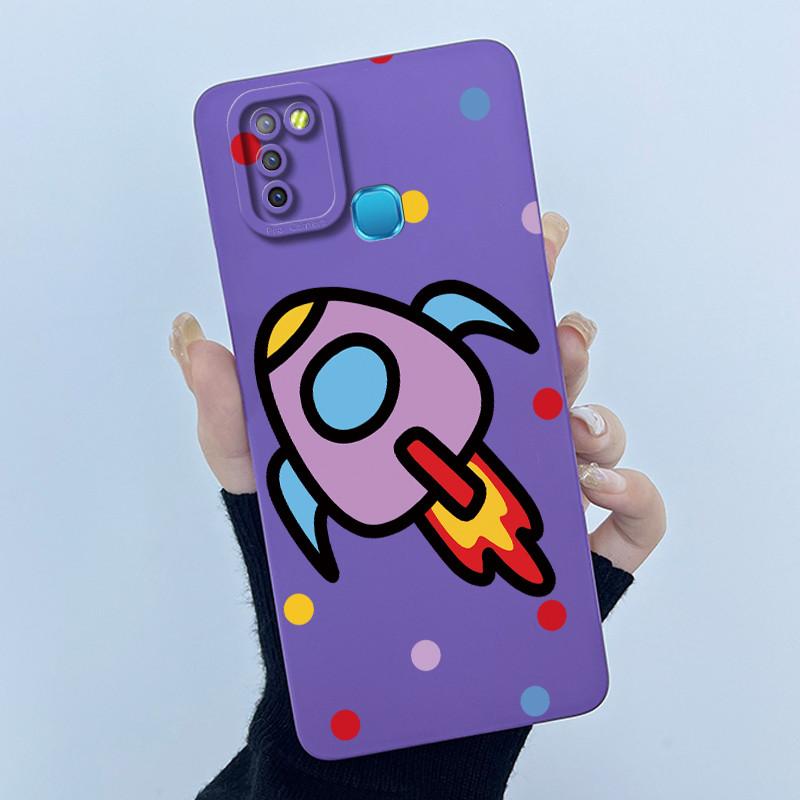 For Infinix Hot 10 Lite Smart 5 Hot 11 G37 10S 10T 10i Case Lovely Cartoon Cat Liquid Silicone Soft Shockproof Back Cover Capa