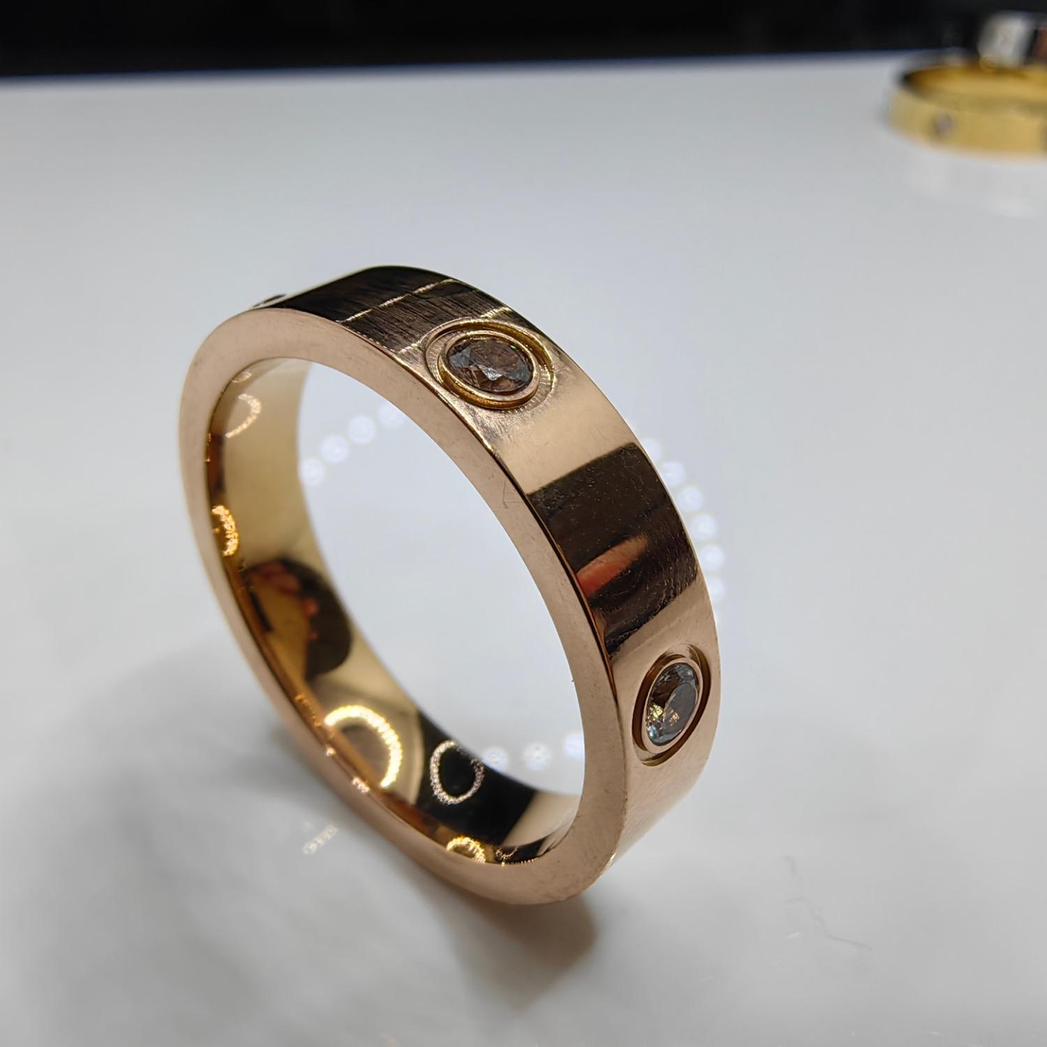 

Кольцо из розового золота со стразами для пары, мужское/женское обручальное кольцо с цирконием для пары, титановое обручальное кольцо 5-10 Men-10 розового золота