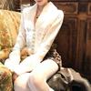 Plus Size Women's Leopard Print Vintage Lambswool Bodycon Skirt for Spring/Autumn 2026 - Slim Fit, Hot New Style
