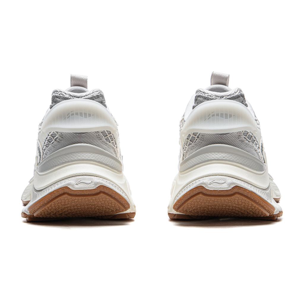 Li Ning Xingji Cushioning Abrasion Resistant Breathable Low top Chunky Sneakers Women's White Gray AGCW088-3