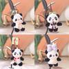 Cute Panda Plush Doll With Pp Cotton Filling For Bags And Gift Accessories