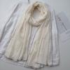 Japan and Korea Elegant Solid Color Cotton and Linen Extended Scarf Women's Soft Skin-friendly Casual Outer Autumn Shawl