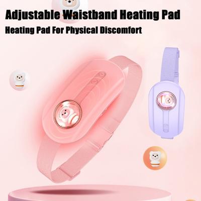 Women Period Heating Pad with 4 Vibrating Massage Modes Temperature Adjustable Low Noise Menstrual Pain Relief Cordless Heating Belt
