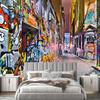 Уличные граффити обои Съемные граффити настенные росписи Подходят для декора спальни гостиной Большие граффити обои